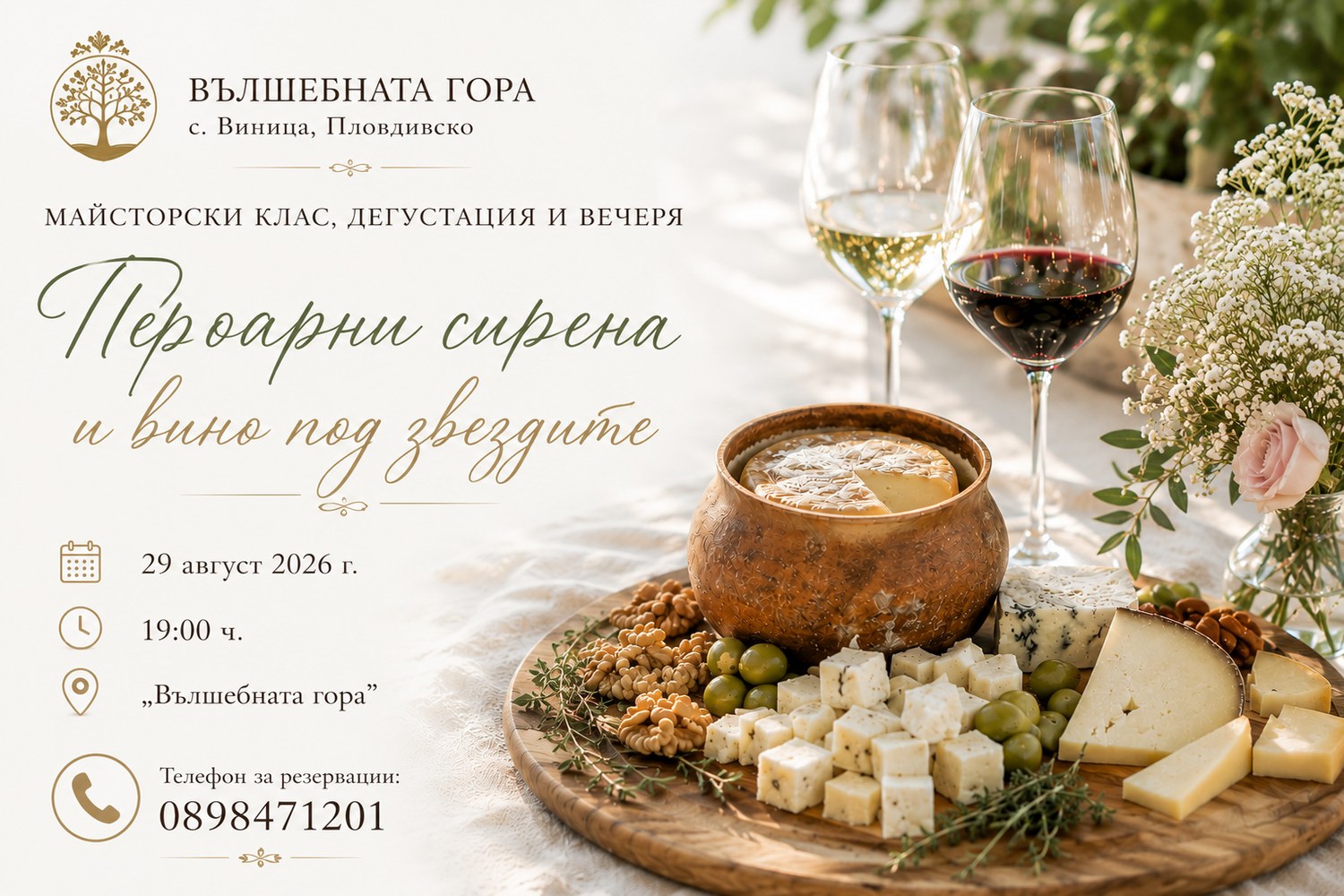 Тероарни сирена и вино под звездите във „Вълшебната гора“
